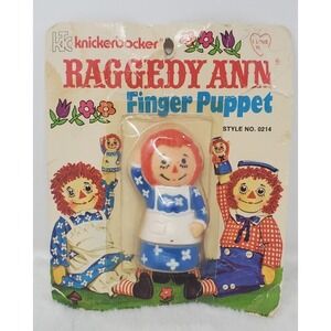 Raggedy Ann Finger Puppet Knickerbocker, 1972 Sealed FIGURINE DECOR DOLL